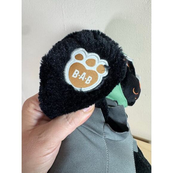Build A Bear Midnight Sparkle Cat Black Orange Stuffed Animal Plush Halloween - Picture 2 of 10